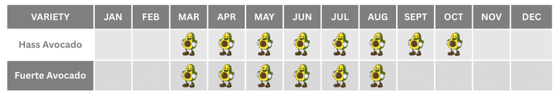 Dairaan Kenya Avocado Calendar